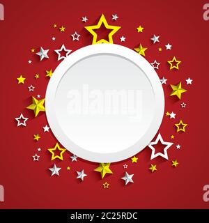 Illustration vectorielle d'arrière-plan avec cadre en forme d'étoiles créatives Illustration de Vecteur