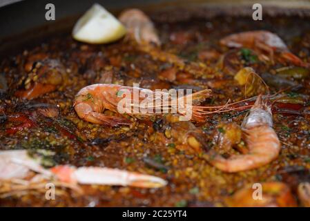 Paella en espagne, Costa Blanca Banque D'Images