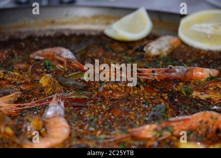 Paella en espagne, Costa Blanca Banque D'Images