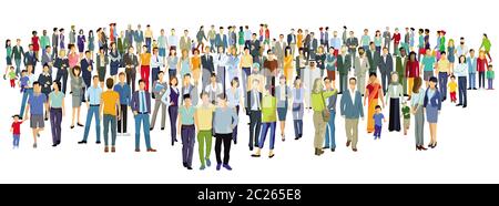 Grand groupe de personnes sont debout ensemble Banque D'Images