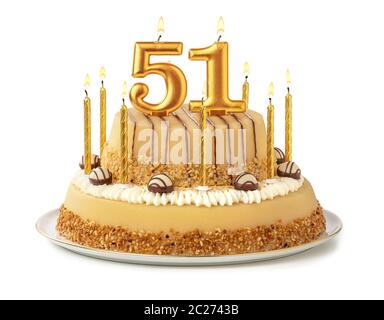 51 Gateau D Anniversaire Avec Des Bougies Photo Stock Alamy