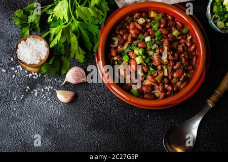 Plat traditionnel géorgien lobio Banque D'Images