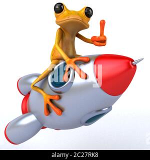 Fun frog- 3D Illustration Banque D'Images