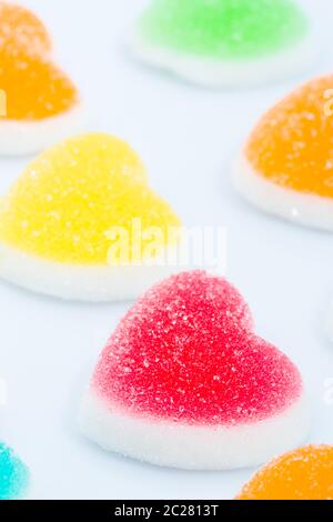 bonbons en forme de cœur sucré Banque D'Images
