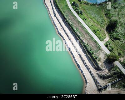 D'un drone sur une image gravel Banque D'Images