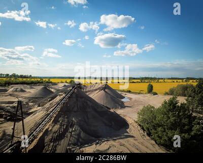 D'un drone sur une image gravel Banque D'Images