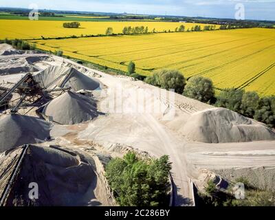 D'un drone sur une image gravel Banque D'Images