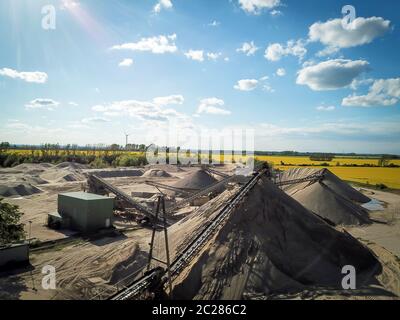 D'un drone sur une image gravel Banque D'Images