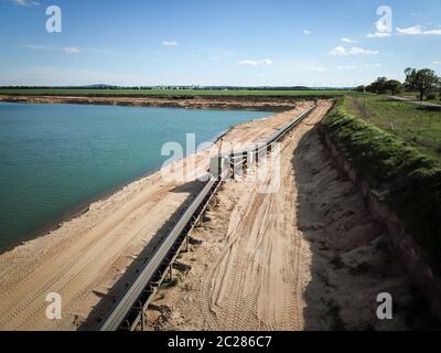 D'un drone sur une image gravel Banque D'Images