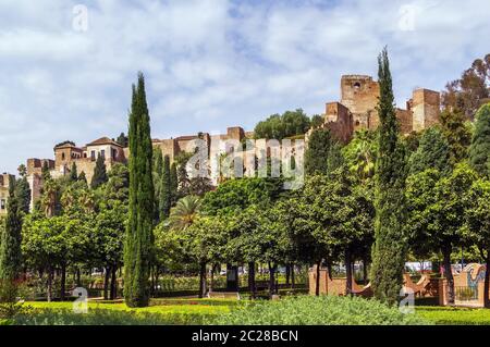 Alcazaba De Malaga, Espagne Banque D'Images