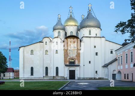 Cathédrale Sainte-Sophie la sagesse de Dieu, Veliky Novgorod Banque D'Images