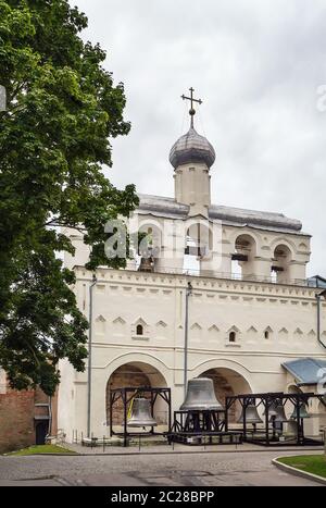 belfry de la cathédrale Sainte-Sophie, Veliky Novgorod Banque D'Images