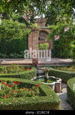Alcazaba De Malaga, Espagne Banque D'Images