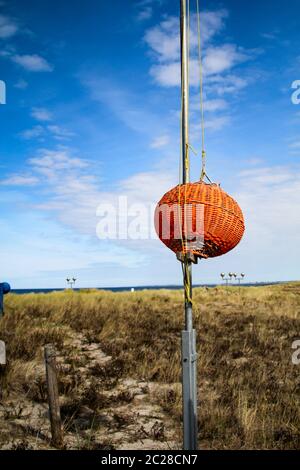 Ballon de lifeguard sur la mer Baltique Banque D'Images