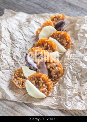 Florentins aux amandes Banque D'Images