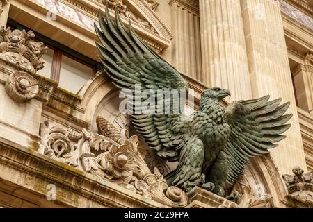 Porte de scène de l'académie nationale de musique et de l'opéra de Paris. Paris, France Banque D'Images