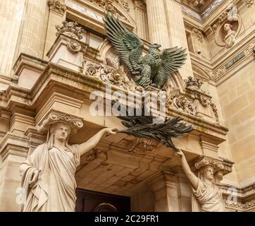 Porte de scène de l'académie nationale de musique et de l'opéra de Paris. Paris, France Banque D'Images