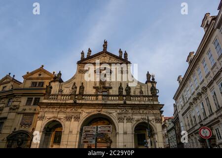 l'entrée de l'église saint-salvator à prague, république tchèque. Banque D'Images