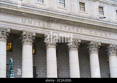 Thurgood Marshall États-Unis Palais de justice à New York. Banque D'Images