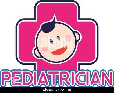 logo du pédiatre pour médecin ou clinique, illustration vectorielle Illustration de Vecteur