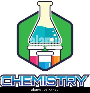 logo chimique pour la science ou la recherche, illustration vectorielle Illustration de Vecteur