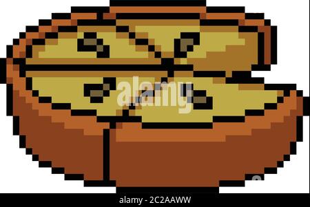 vector pixel art fantaisie gâteau casse-croûte isolé dessin animé Illustration de Vecteur