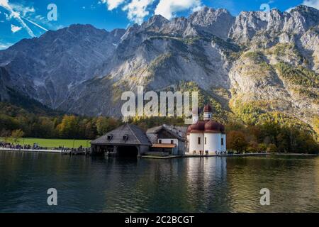 Église Sant Bartholomae à Königssee en Bavière Banque D'Images