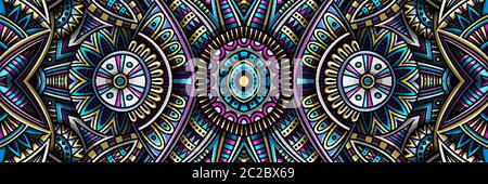 Tapis ethnique abstrait ornemental sans couture motif. Fond vectoriel vintage. Illustration de Vecteur