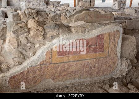 Ruines de l'ancien village de pêcheurs de Magdala (Mejdel) aujourd'hui Migdal. Sur la mer de Galilée, Israël, on pense que c'est le lieu de naissance de Mar Banque D'Images