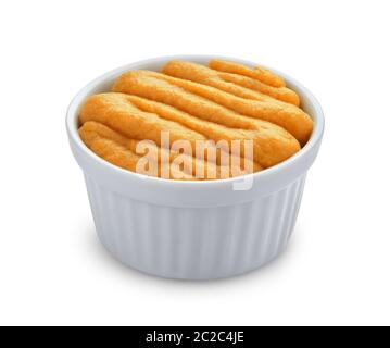 Purée de citrouille et de carottes dans un bol isolé sur fond blanc Banque D'Images