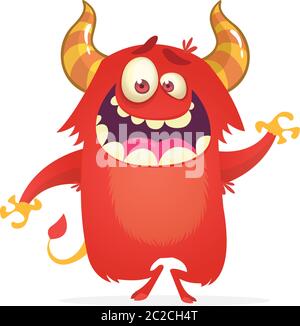 Joyeux chant et danse de monstre. Illustration Halloween Illustration de Vecteur