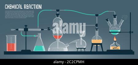 Expérience chimique Illustration de Vecteur