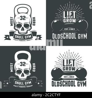 Logos pour le club de fitness sportif Illustration de Vecteur