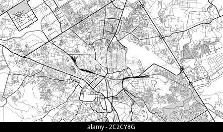 Carte de la ville de Rawalpindi, Pakistan, Asie. Illustration de Vecteur