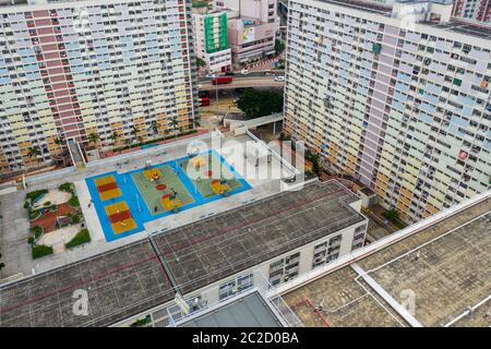 CHOI Hung, Hong Kong 16 mai 2019 : vue de dessus du domaine Choi Hung Banque D'Images