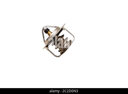 Nouveau thermostat de voiture isolé sur fond blanc Banque D'Images