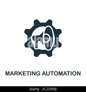 L'icône automatisation du marketing. Élément simple de la collection de marketing de contenu. Icône Creative Marketing Automation pour la conception Web, les modèles Illustration de Vecteur