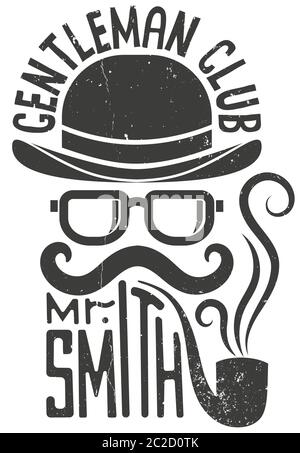 Club Hipster gentlemen Illustration de Vecteur