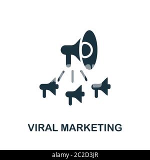 Icône Marketing viral. Élément simple de la collection de marketing de contenu. Icône Creative Viral Marketing pour la conception de sites Web, les modèles, les infographies et plus encore Illustration de Vecteur