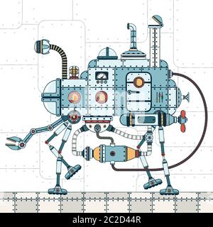 Machine de marche en métal Illustration de Vecteur