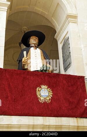 Le défilé des Géants, Mare de Déu de Gràcia festival, Mahon/Mao, Minorque, Iles Baléares, Espagne. Banque D'Images