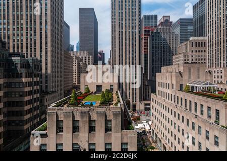 Rockefeller Center dans le centre de Manhattan New York Banque D'Images