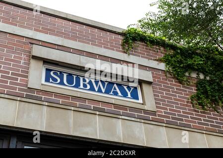 Brooklyn NY / USA - AOÛT 20 2018 : station de métro Morgan Ave à Brooklyn NY États-Unis Banque D'Images