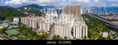 MEI Foo, Hong Kong 15 mai 2019 : photo panoramique de la ville de Hong Kong Banque D'Images