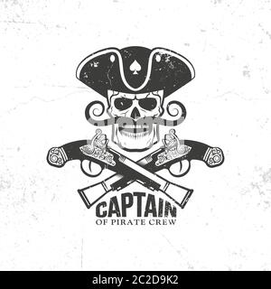 Corsair, logo pirate Illustration de Vecteur