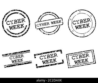 Cyber semaine stamps Banque D'Images