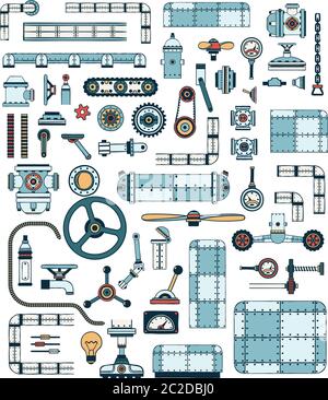 Éléments de machines Illustration de Vecteur