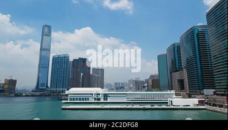 Victoria Harbour, Hong Kong, 07 septembre 2019 : point de repère de Hong Kong Banque D'Images