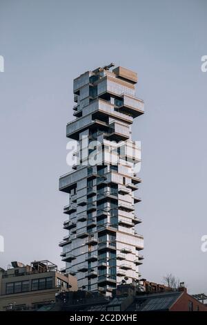 Vue rapprochée du 56 Leonard Street dans le quartier TriBeCa Lower Manhattan New York Banque D'Images