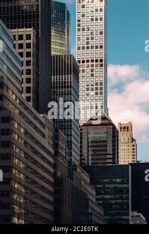 Vue rapprochée des 432 appartements Park Avenue et des gratte-ciels modernes de Midtown Manhattan New York Banque D'Images